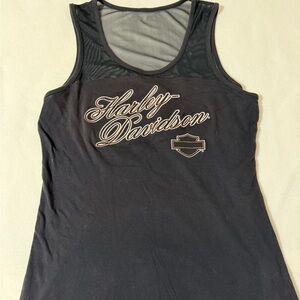 Harley-Davidson Black Tank Top with Embroidered Logo